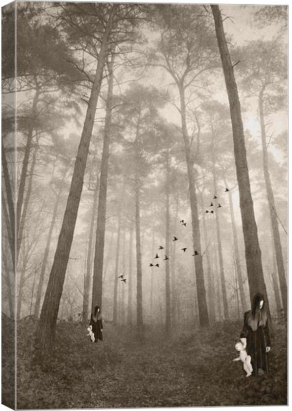 Babes in the Woods Canvas Print by Dawn Cox