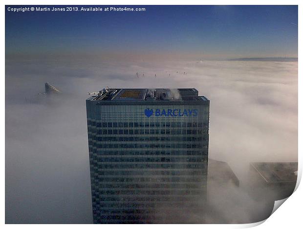 London City Fog Print by K7 Photography