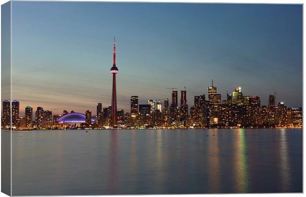 Toronto Skyline at Night Canvas Print by Paul Brewer