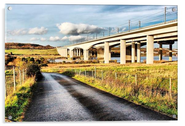 M2 Motorway Bridge Acrylic by Robert Cane