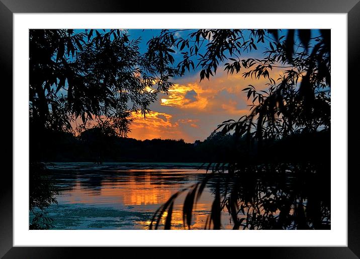 Reservoir Sunset Framed Mounted Print by Jason Moss