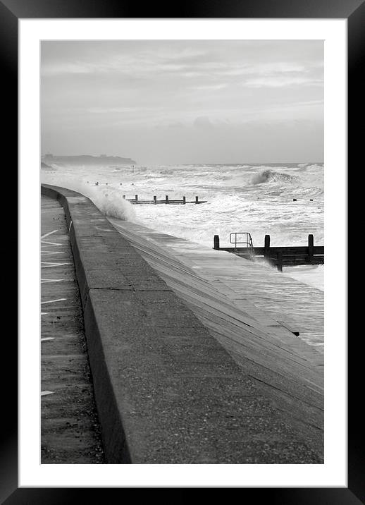 Walcott Sea Front Storms Framed Mounted Print by James Taylor