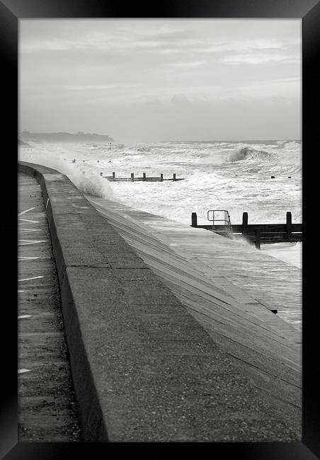 Walcott Sea Front Storms Framed Print by James Taylor