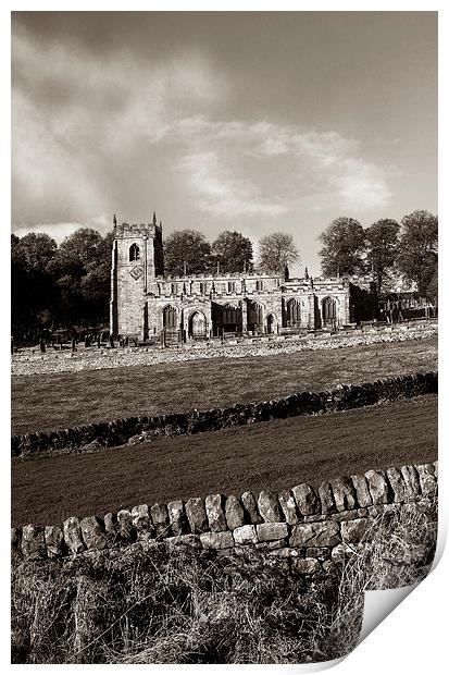 St Nicholas Church,High Bradfield Print by Darren Galpin