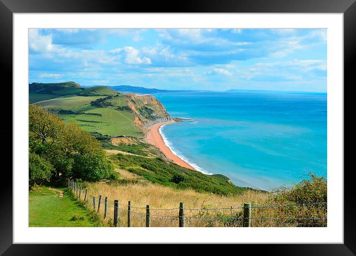 Chesil Beach Dorset Framed Mounted Print by Lindsay Read