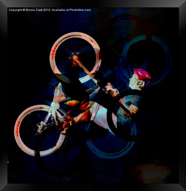 The Cyclist Framed Print by Nicola Clark