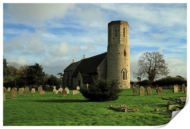 Somerton Church Norfolk Print by James Taylor