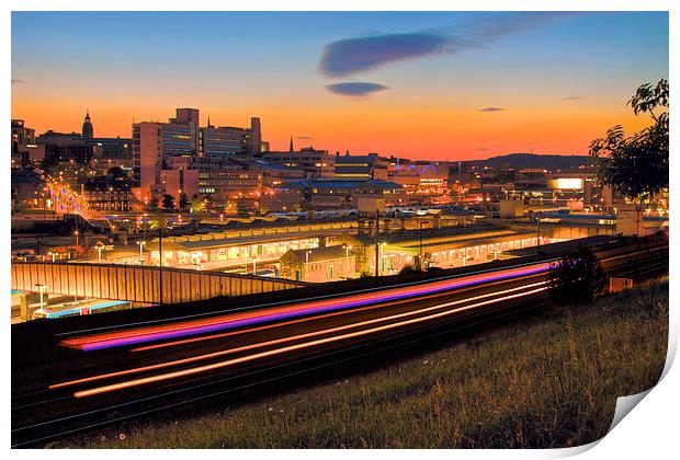 Sheffield at Night Print by David Yeaman