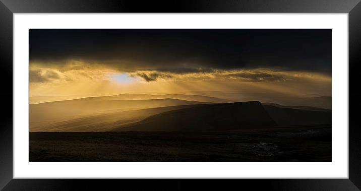 Picws Du sunset glow Framed Mounted Print by Creative Photography Wales