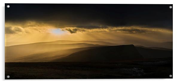 Picws Du sunset glow Acrylic by Creative Photography Wales