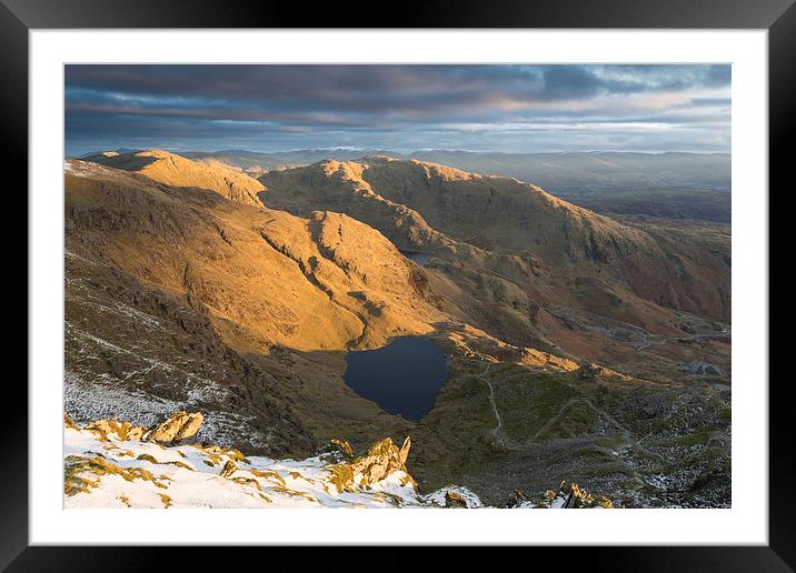 Old Man Of Coniston Sunrise Framed Mounted Print by James Grant