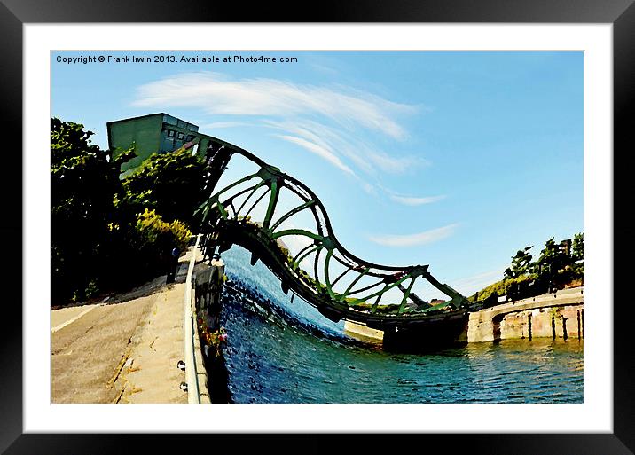 Contorted Bascule Bridge Framed Mounted Print by Frank Irwin