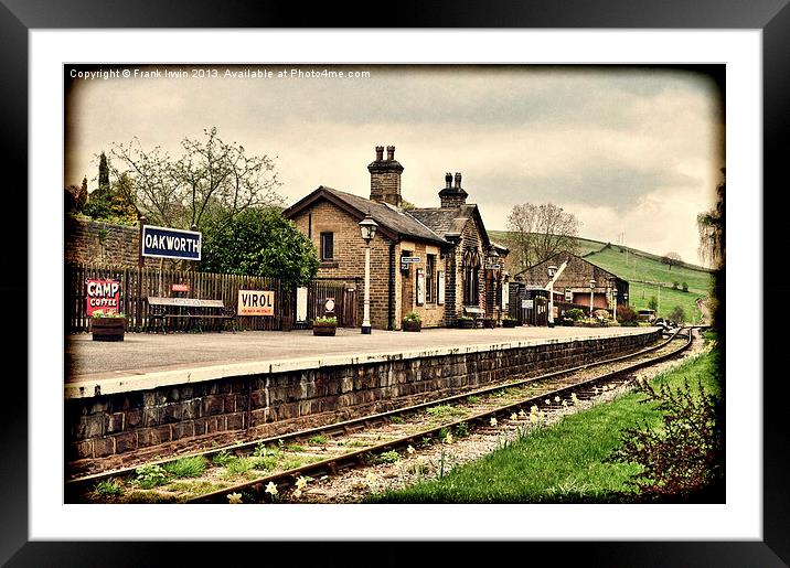 Keighley & Worth Valley Railway- Grunged Framed Mounted Print by Frank Irwin