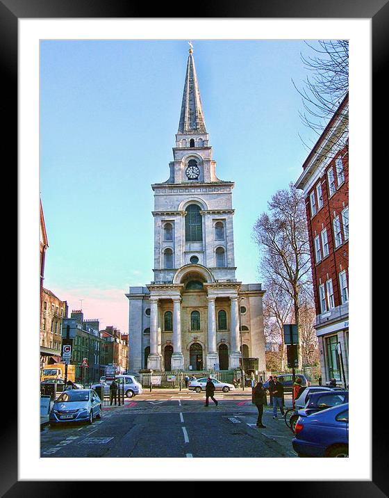 Christ Church, Spitalfields, London Framed Mounted Print by Adrian Wilkinson