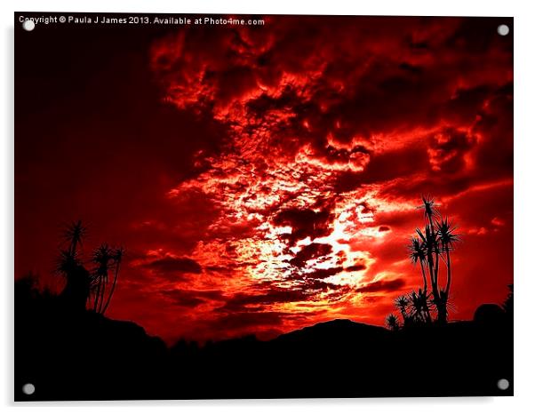 Spanish Sunset Acrylic by Paula J James