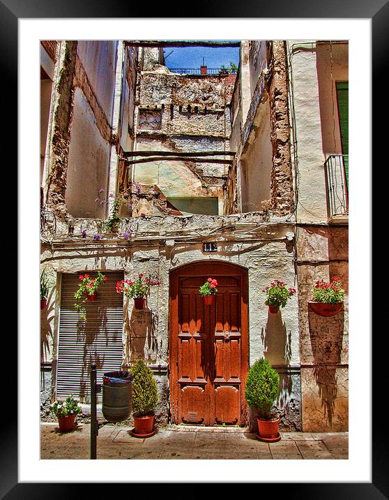Derelict house in Lanjaron, Spain Framed Mounted Print by Adrian Wilkinson