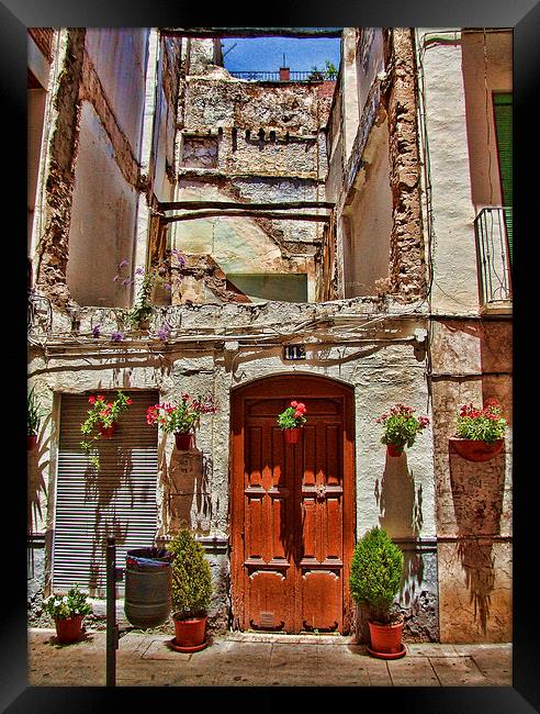 Derelict house in Lanjaron, Spain Framed Print by Adrian Wilkinson