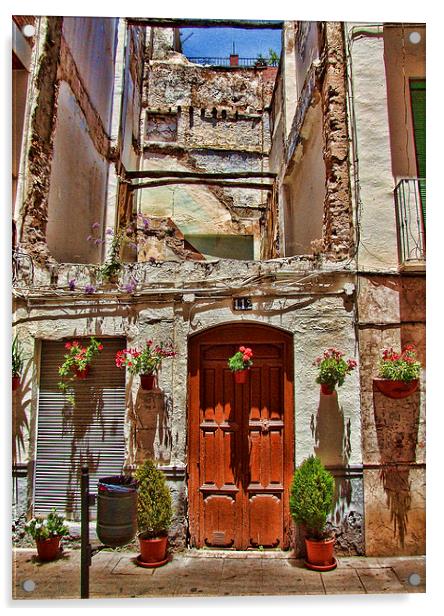 Derelict house in Lanjaron, Spain Acrylic by Adrian Wilkinson