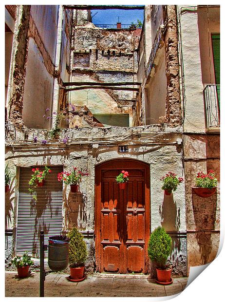 Derelict house in Lanjaron, Spain Print by Adrian Wilkinson
