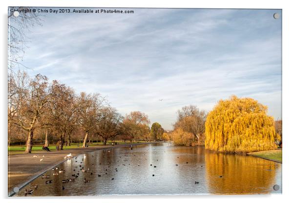 Regents Park in London Acrylic by Chris Day