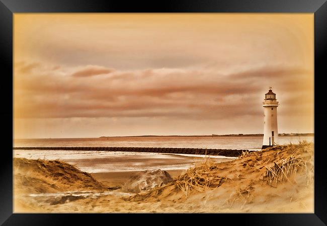 the lighthouse Framed Print by sue davies