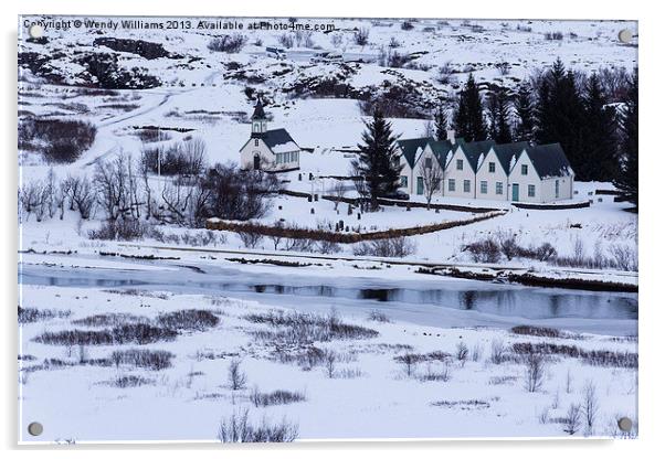 Snowy Iceland Acrylic by Wendy Williams CPAGB