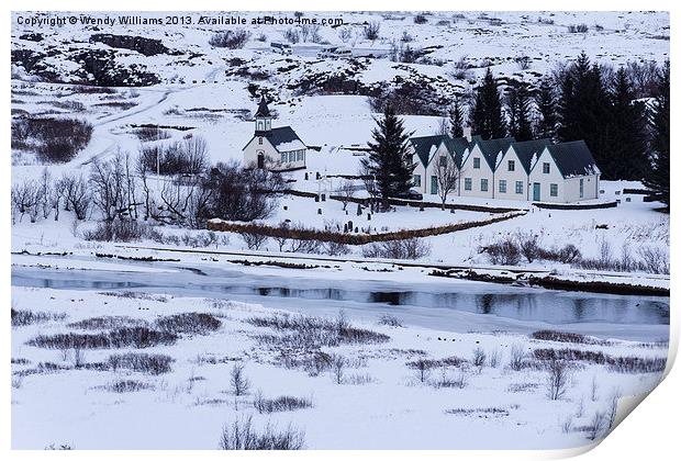 Snowy Iceland Print by Wendy Williams CPAGB