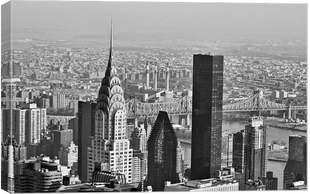 Chrysler Building New York Black And White Canvas Print by Steve Purnell