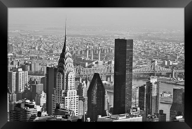 Chrysler Building New York Black And White Framed Print by Steve Purnell