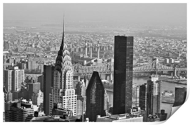 Chrysler Building New York Black And White Print by Steve Purnell