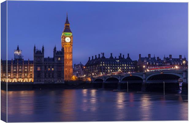 Big Ben and Westminster At Night Canvas Print by Philip Pound