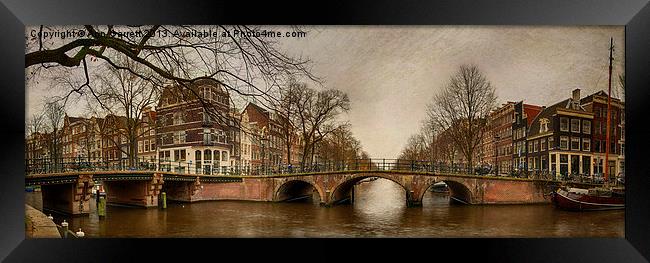 Amsterdam Panorama Framed Print by Ann Garrett