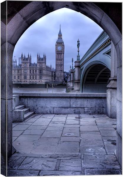 Big Ben Through The Arch Canvas Print by Philip Pound