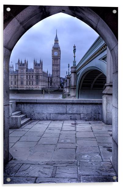 Big Ben Through The Arch Acrylic by Philip Pound