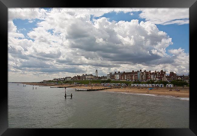 Southwold seafront Framed Print by Graham Custance