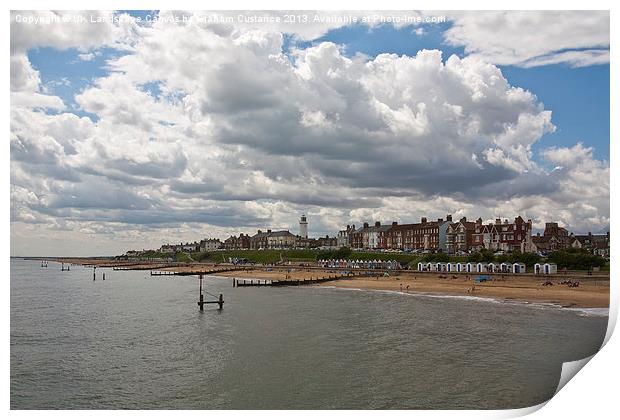 Southwold seafront Print by Graham Custance