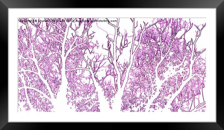 Wild pink woods Framed Mounted Print by Sharon Lisa Clarke