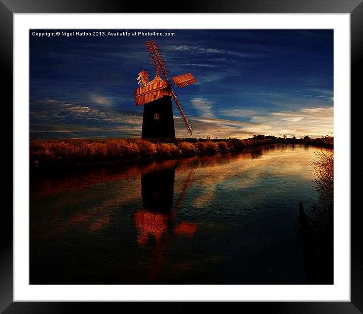 Windmill Framed Mounted Print by Nigel Hatton