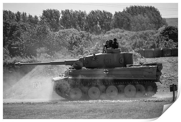 german tiger tank Print by nick wastie