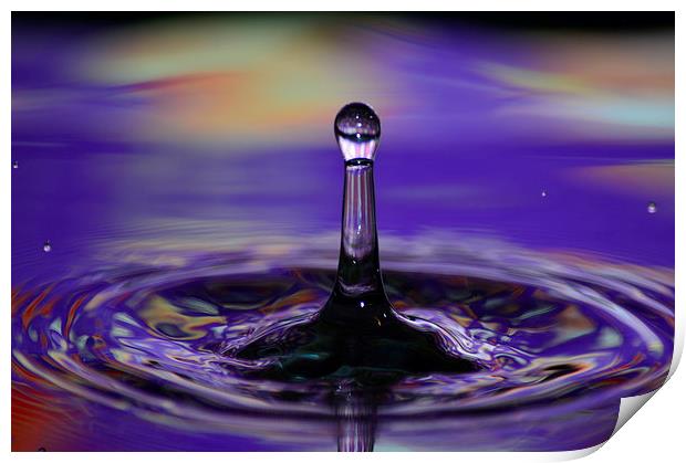 water drops bubbles an crowns Print by nick wastie