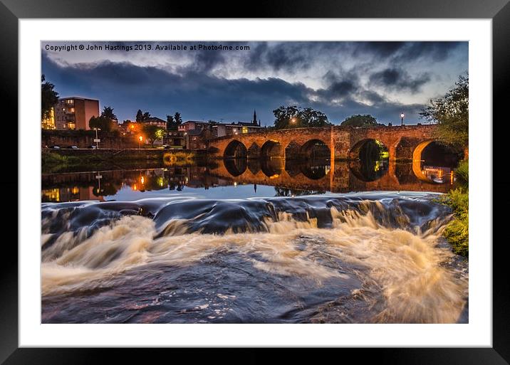 The Old Bridge, Dumfries Framed Mounted Print by John Hastings