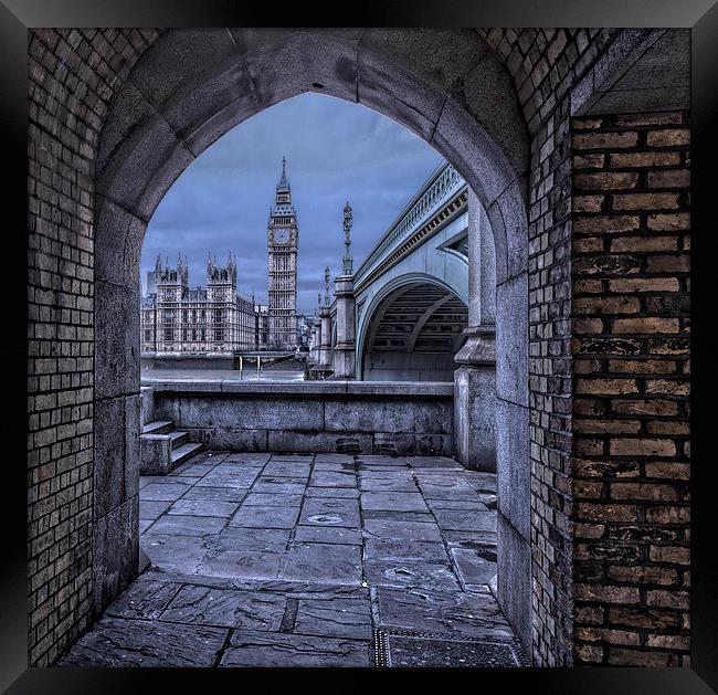  Big Ben London Through The Arch Framed Print by Philip Pound