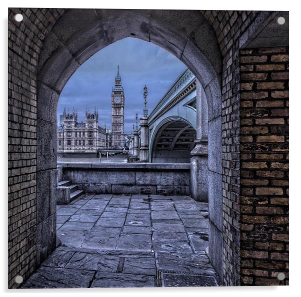  Big Ben London Through The Arch Acrylic by Philip Pound