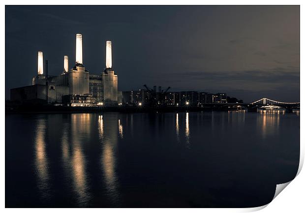 Battersea Power Station Print by Tristan Morphew