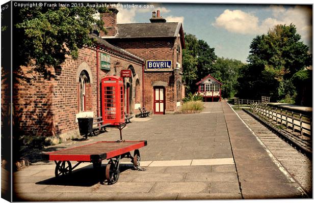 ‘Grunged’ work of Hadlow Road Station, Wirral Canvas Print by Frank Irwin