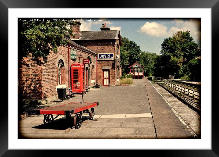 ‘Grunged’ work of Hadlow Road Station, Wirral Framed Mounted Print by Frank Irwin