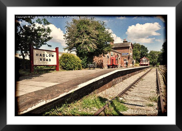 ‘Grunged’ work of Hadlow Road Station, Wirral Framed Mounted Print by Frank Irwin