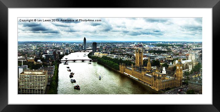 West London Panorama Framed Mounted Print by Ian Lewis