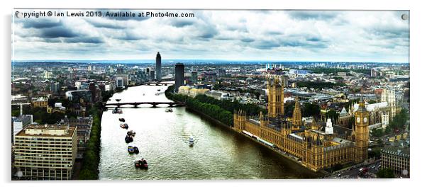 West London Panorama Acrylic by Ian Lewis