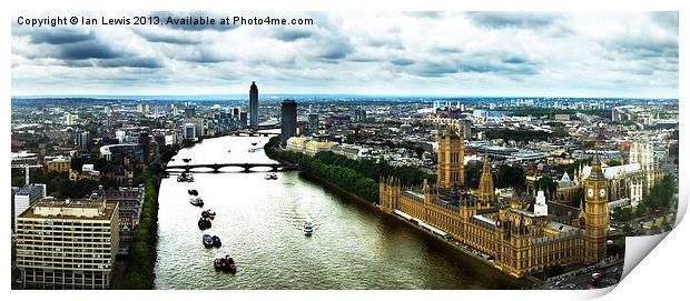West London Panorama Print by Ian Lewis